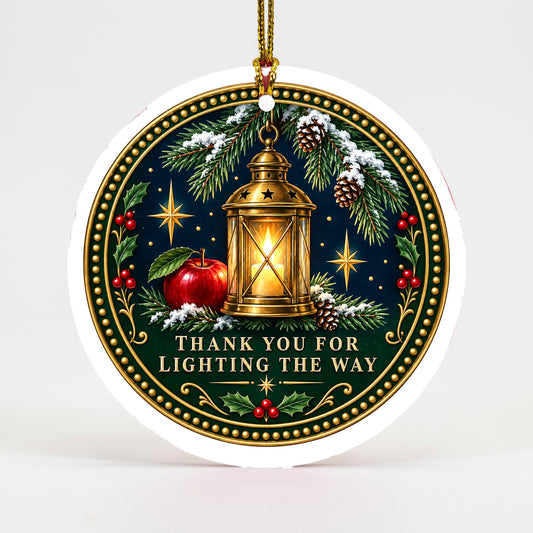 Guiding Lantern Teacher Keepsake Ceramic Holiday Ornament
