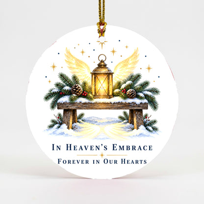 Heavens Embrace Lantern Memorial Ceramic Christmas Ornament
