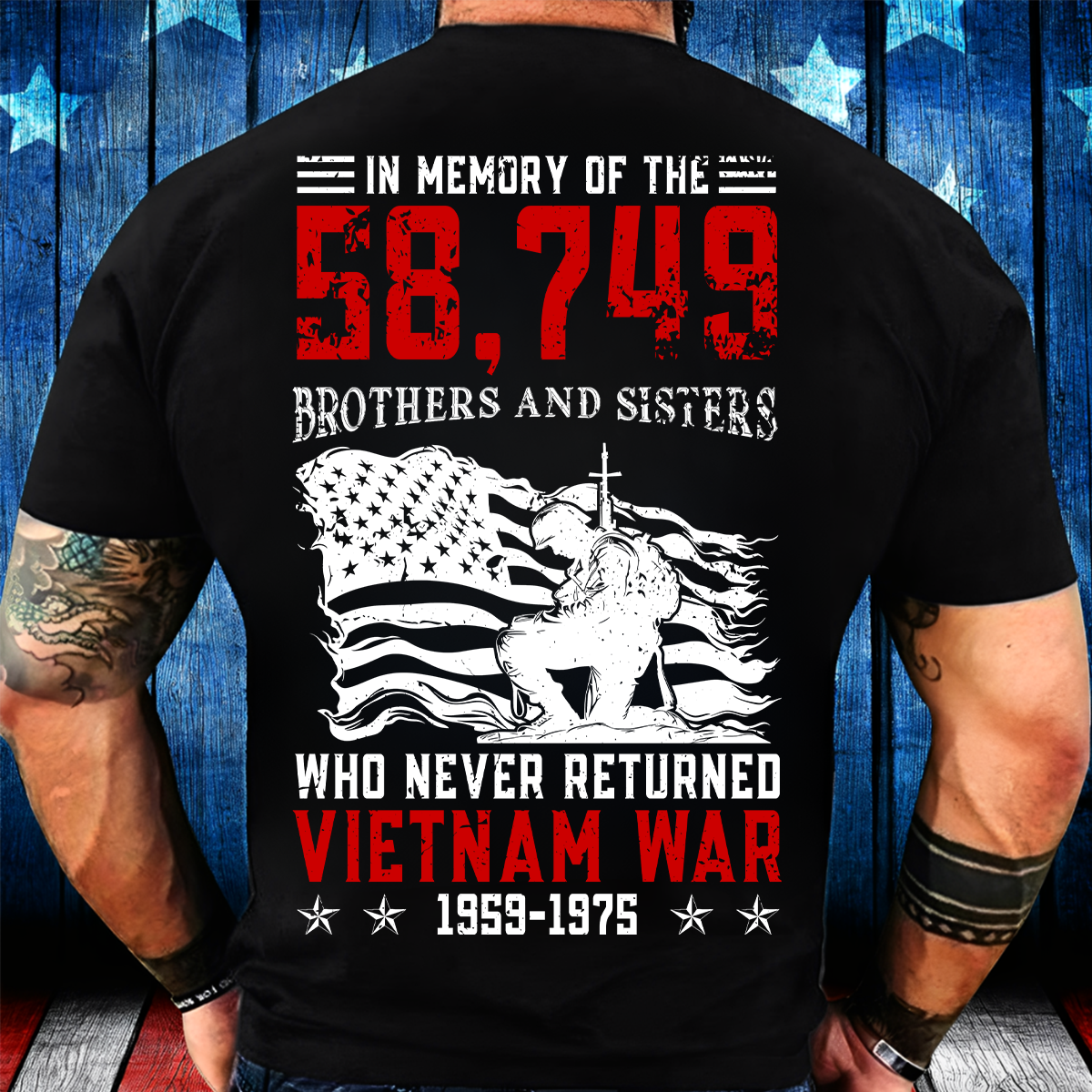 In Memory Vietnam War T-Shirt – 58,749 Fallen Heroes Never Returned Tee