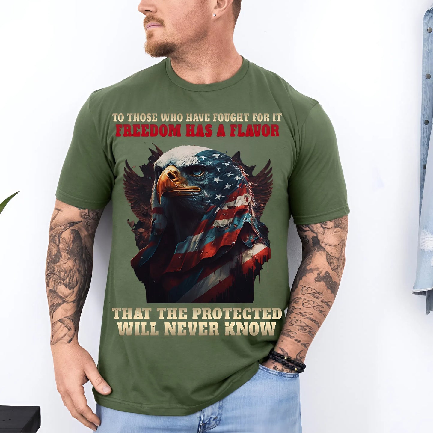 U.S Veteran Shirt - Freedom Has A Flavor - Bold Military Humour