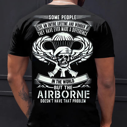 U.S Veteran Shirt - Airborne Doesn't Have That Problem - Airborne Skull Design
