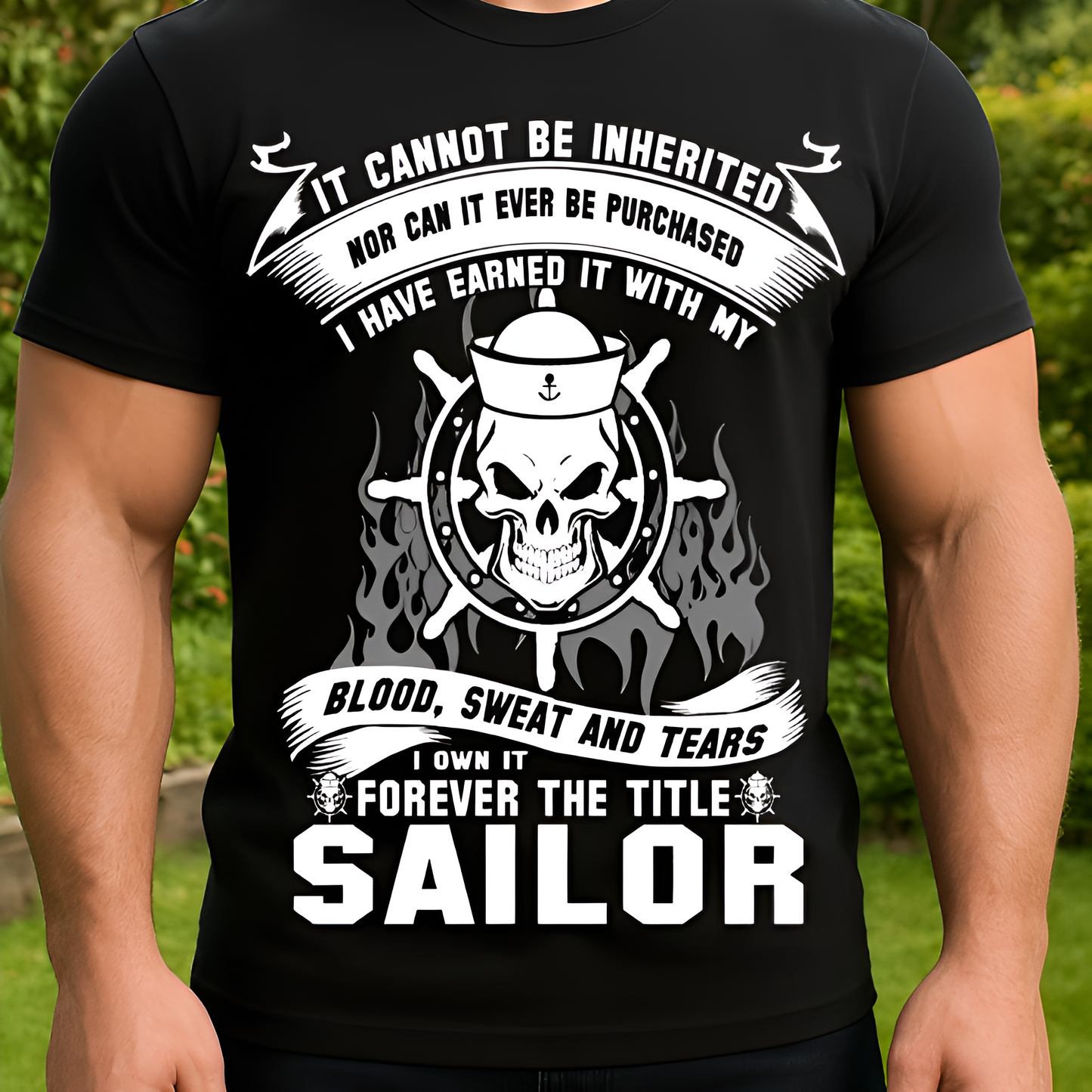 Navy Sailor Veteran T-Shirt – Military Pride Blood Sweat and Tears Tee