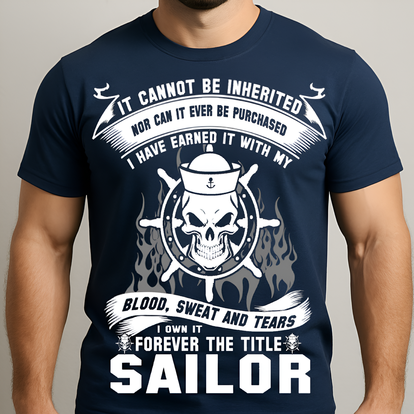 Navy Sailor Veteran T-Shirt – Military Pride Blood Sweat and Tears Tee