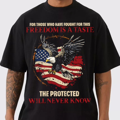 Vintage American Eagle Freedom Unisex Tee – For Those Who Fought, Patriotic USA T-shirt