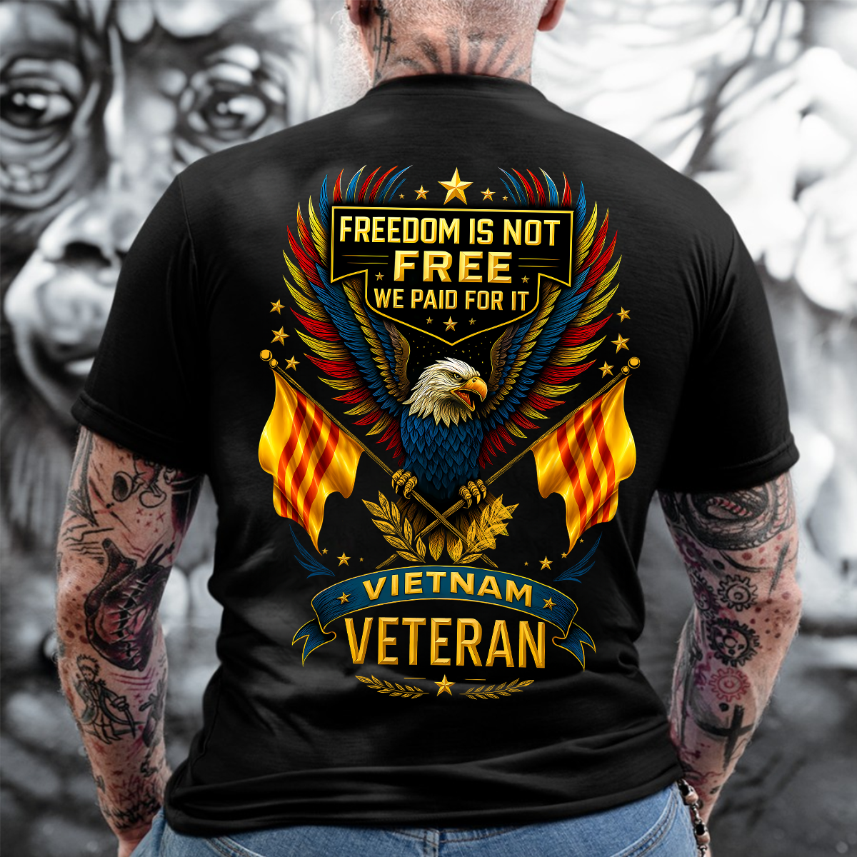Freedom Is Not Free We Paid For It – Vietnam Veteran T-Shirt Patriotic US Military Shirt