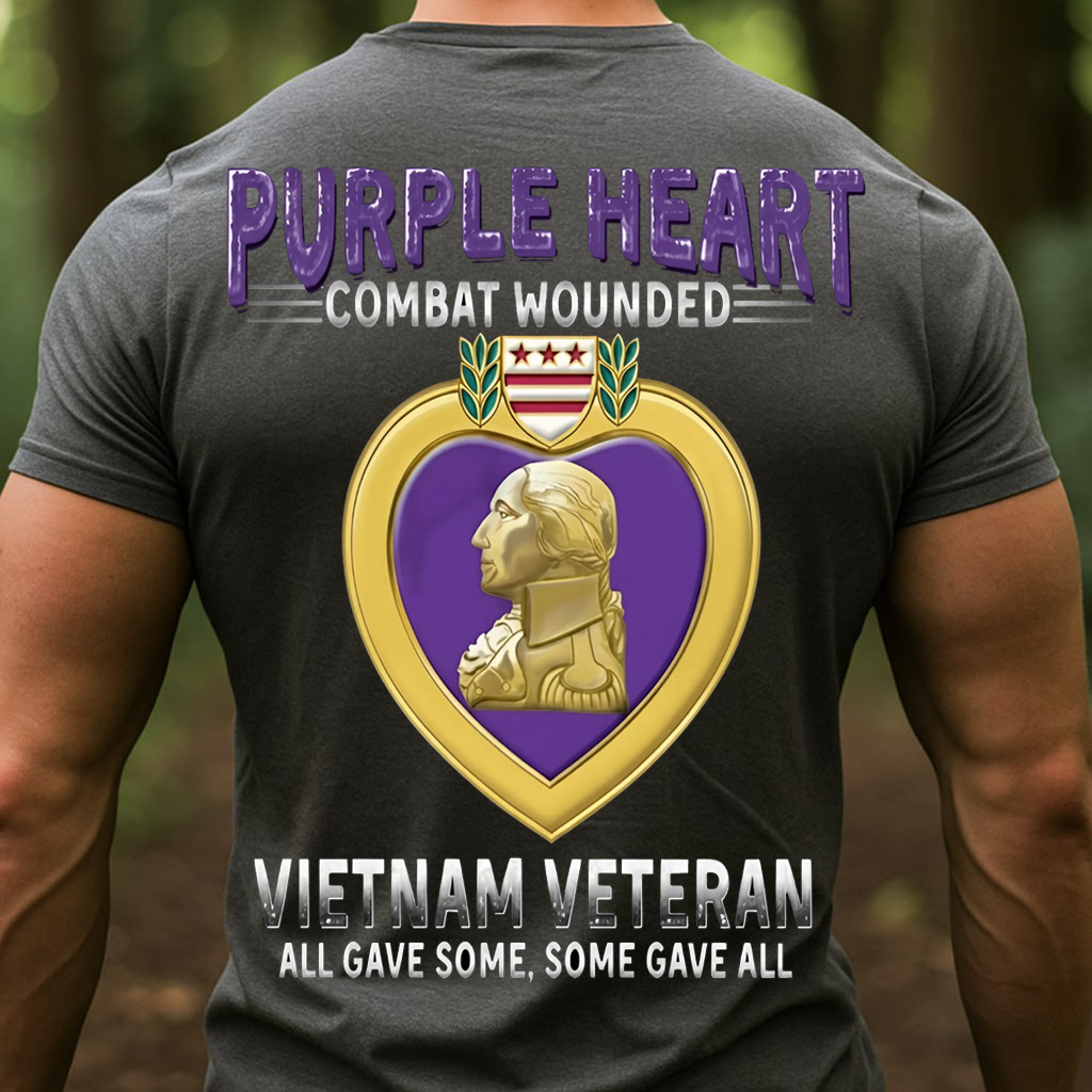 Purple Heart Vietnam Veteran Shirt – All Gave Some, Some Gave All, Gift for Veterans Day
