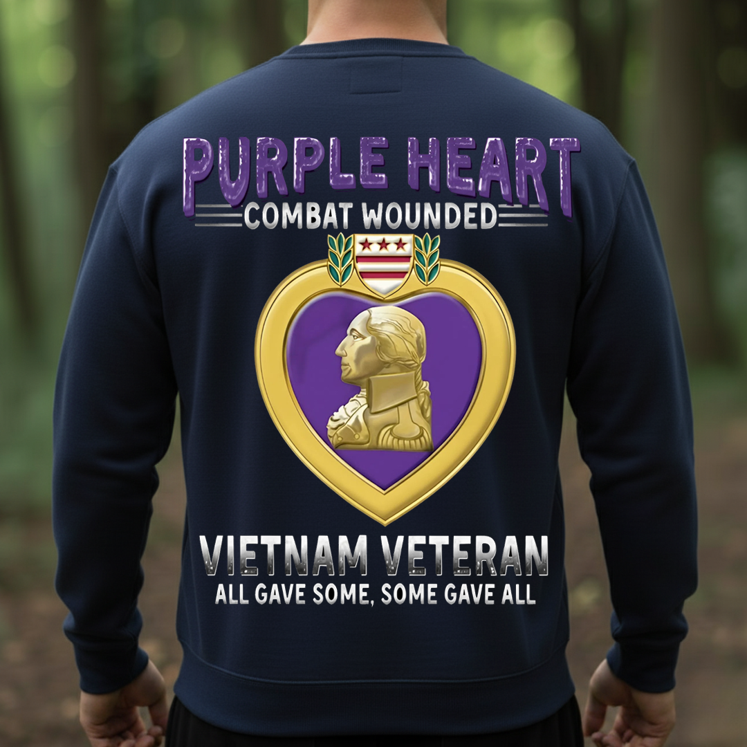 Purple Heart Vietnam Veteran Shirt – All Gave Some, Some Gave All, Gift for Veterans Day