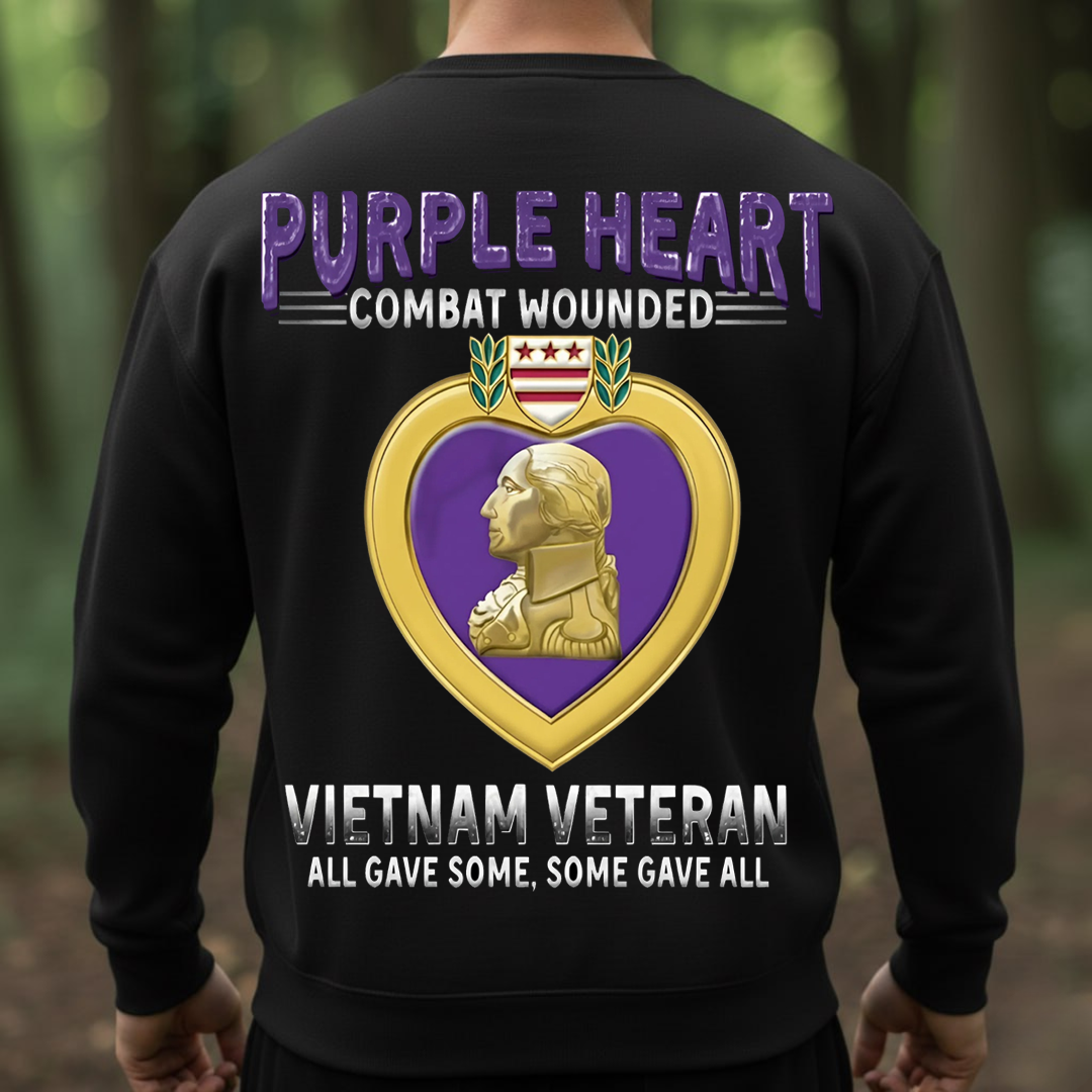 Purple Heart Vietnam Veteran Shirt – All Gave Some, Some Gave All, Gift for Veterans Day