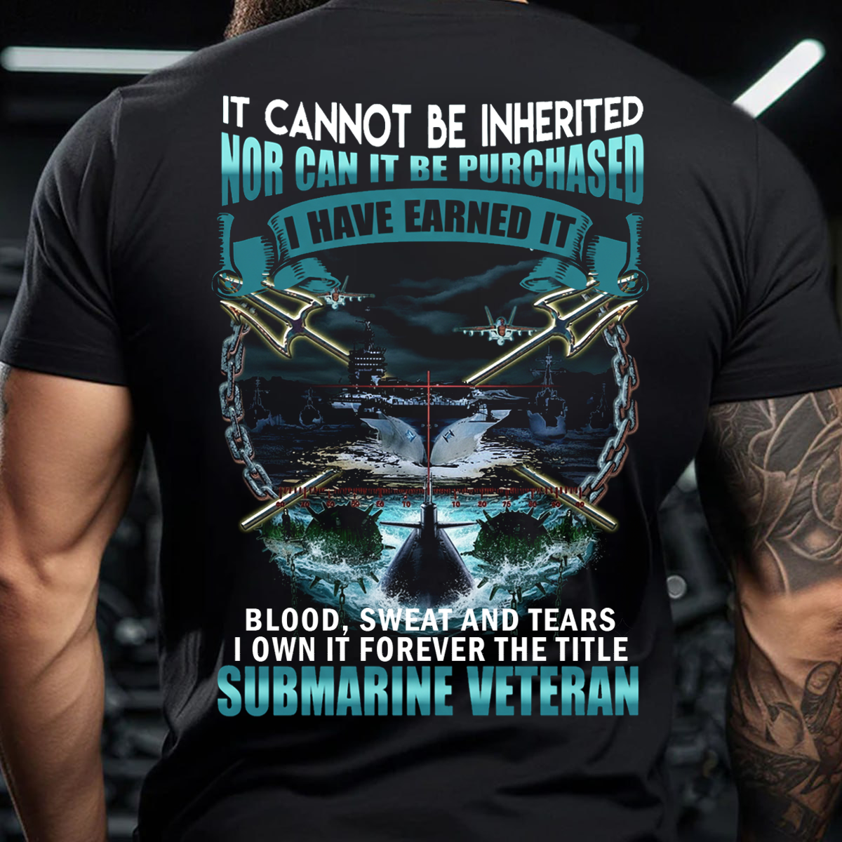 Proud Submariner Veteran T-Shirt – Blood Sweat Tears Military Navy Shirt, Gift for Veterans Day