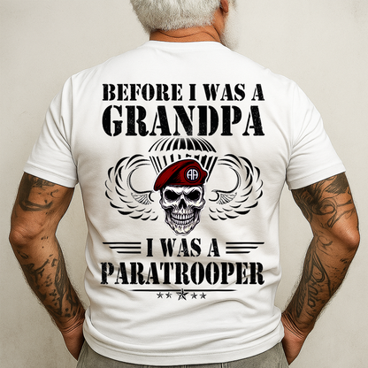 Before I Was a Grandpa I Was a Paratrooper T-Shirt – Army Airborne Veteran Tee