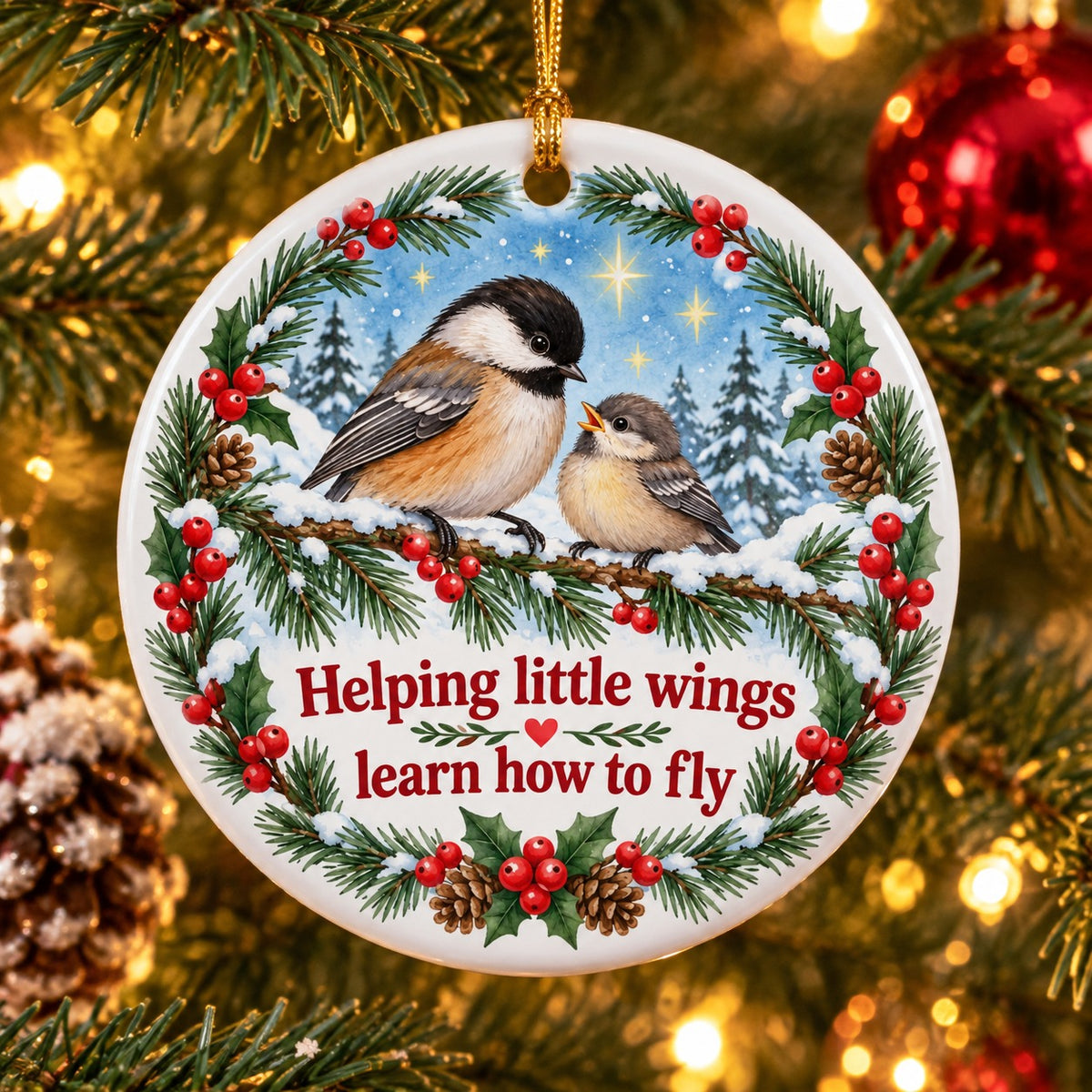 Little Wings Christmas Ornament, Caregiver Appreciation Holiday Gift