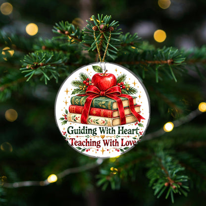 Guiding Light Teacher Christmas Ornament, Holiday Educator Gift
