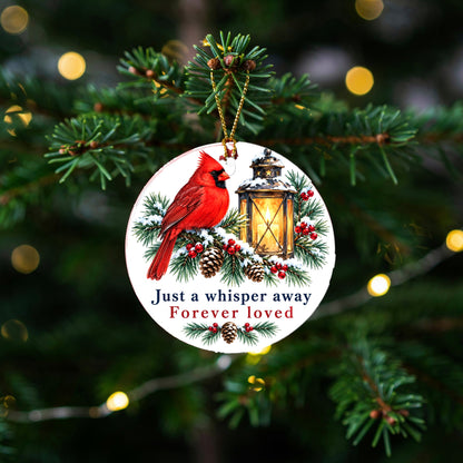 Whisper Away Memorial Cardinal Christmas Ornament Keepsake