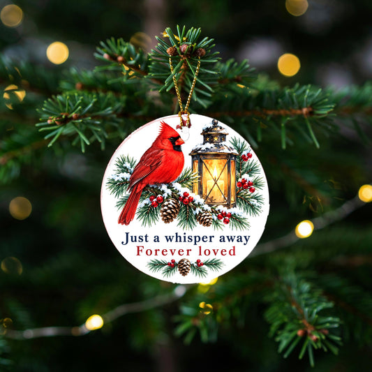 Whisper Away Memorial Cardinal Christmas Ornament Keepsake