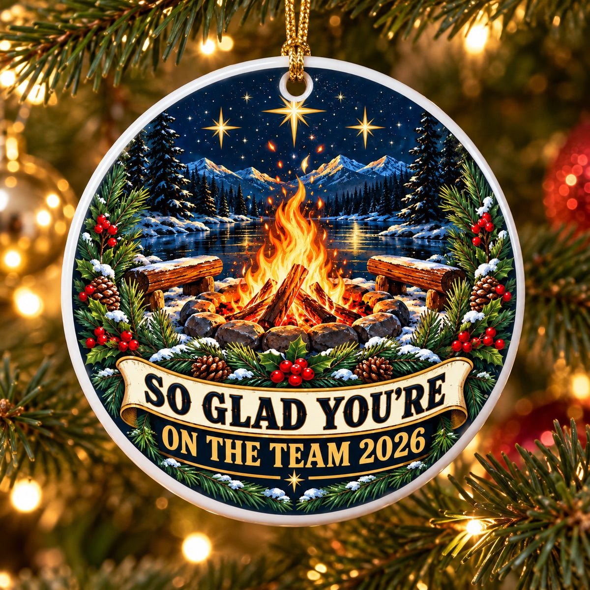 Team Appreciation Christmas Ornament, Coworker Gratitude Gift