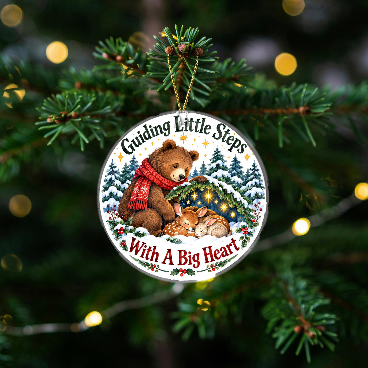 Gentle Woodland Shelter Ornament, Daycare Teacher Caregiver Gift