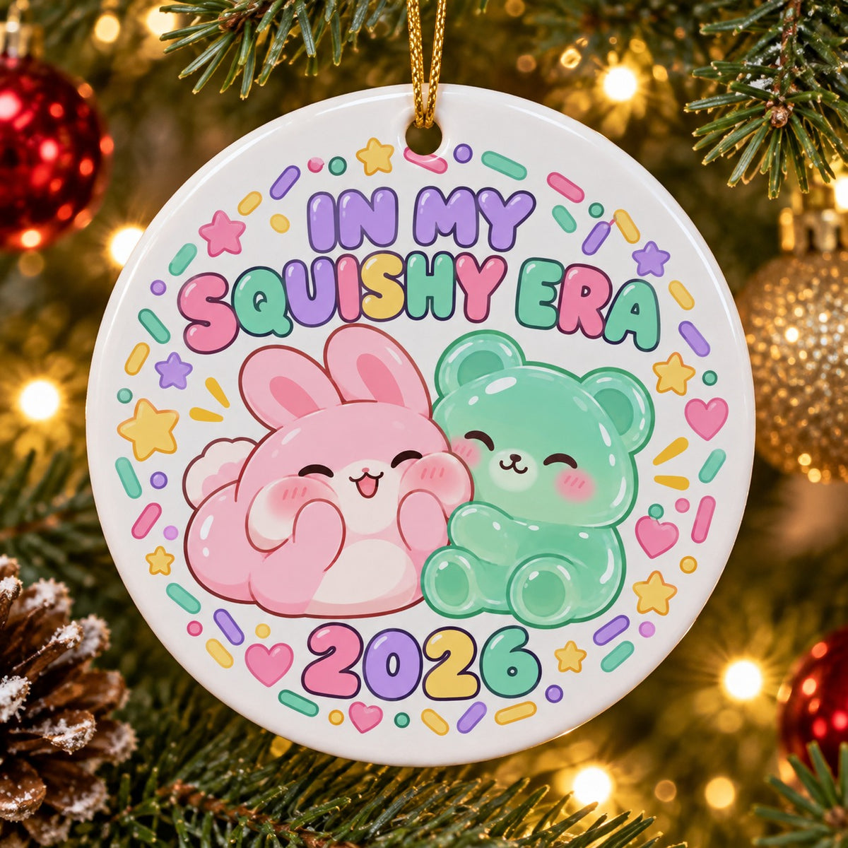 In My Squishy Era Ceramic Christmas Ornament 2026
