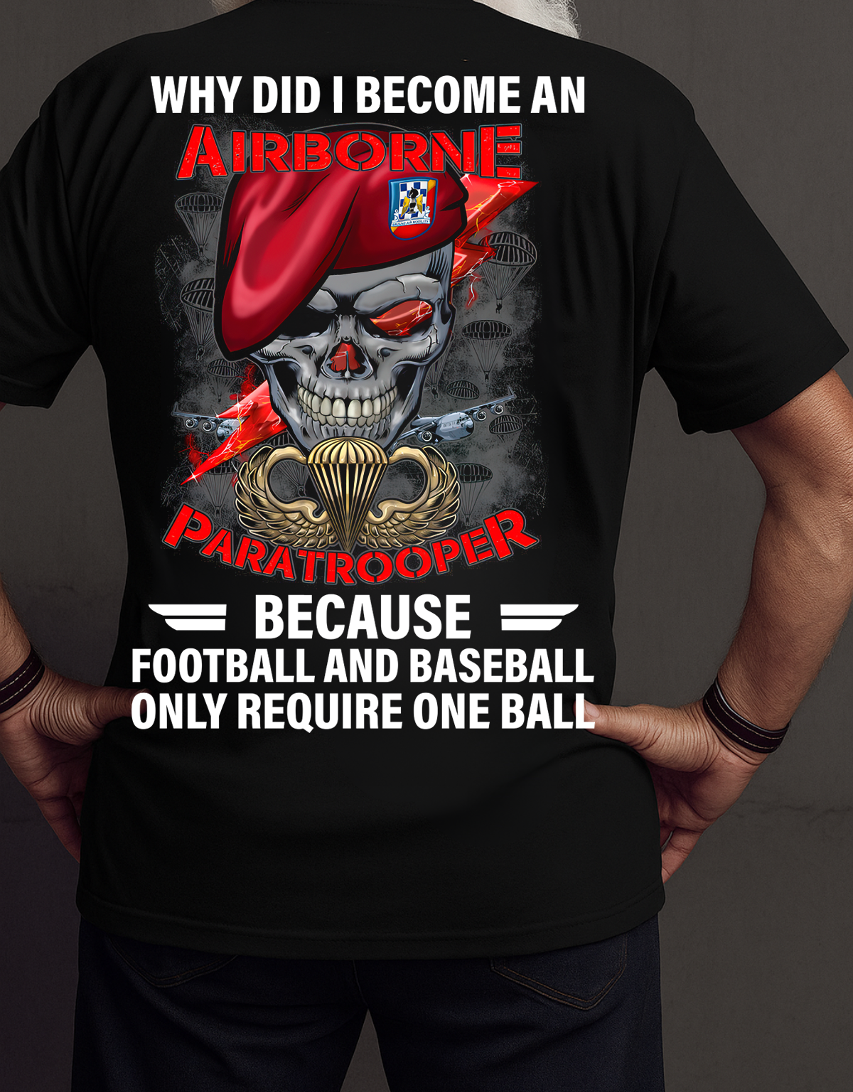 Why I Became an Airborne Paratrooper Veteran Shirt, Military Service Pride, Perfect Gift for Veterans Day