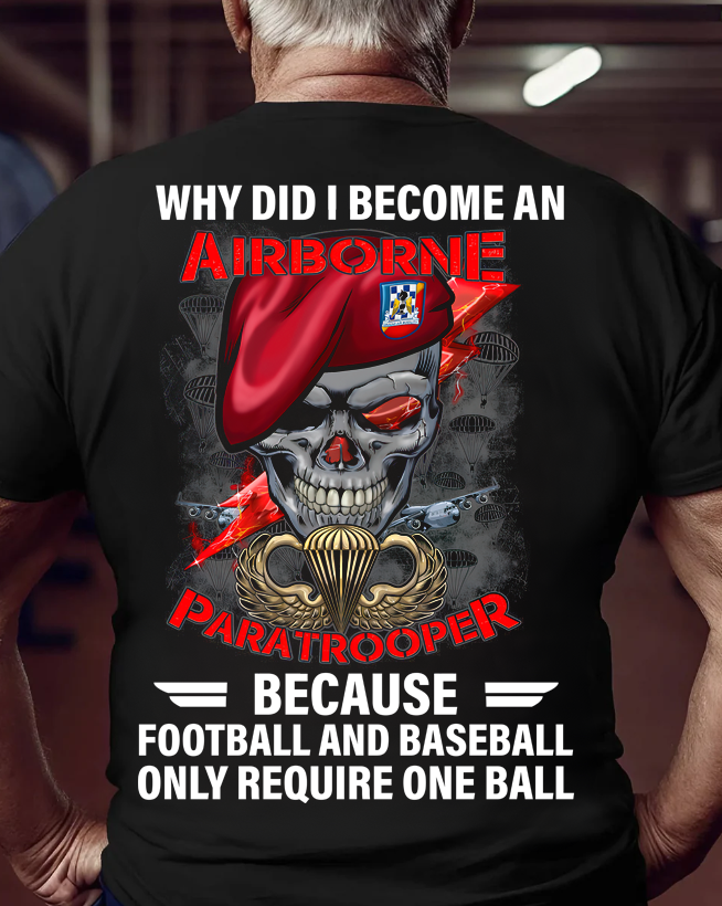 Why I Became an Airborne Paratrooper Veteran Shirt, Military Service Pride, Perfect Gift for Veterans Day