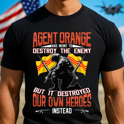 Vietnam War Memorial T-Shirt – Agent Orange Destroyed Our Own Heroes Tee, Gift For Vietnam Veteran