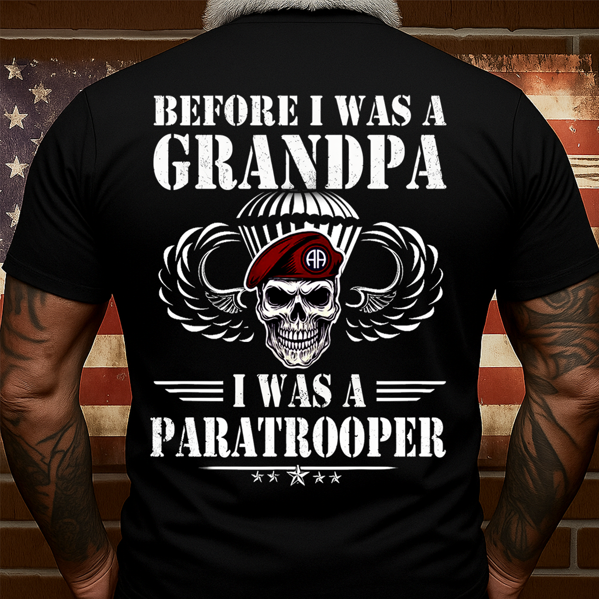 Before I Was a Grandpa I Was a Paratrooper T-Shirt – Army Airborne Veteran Tee
