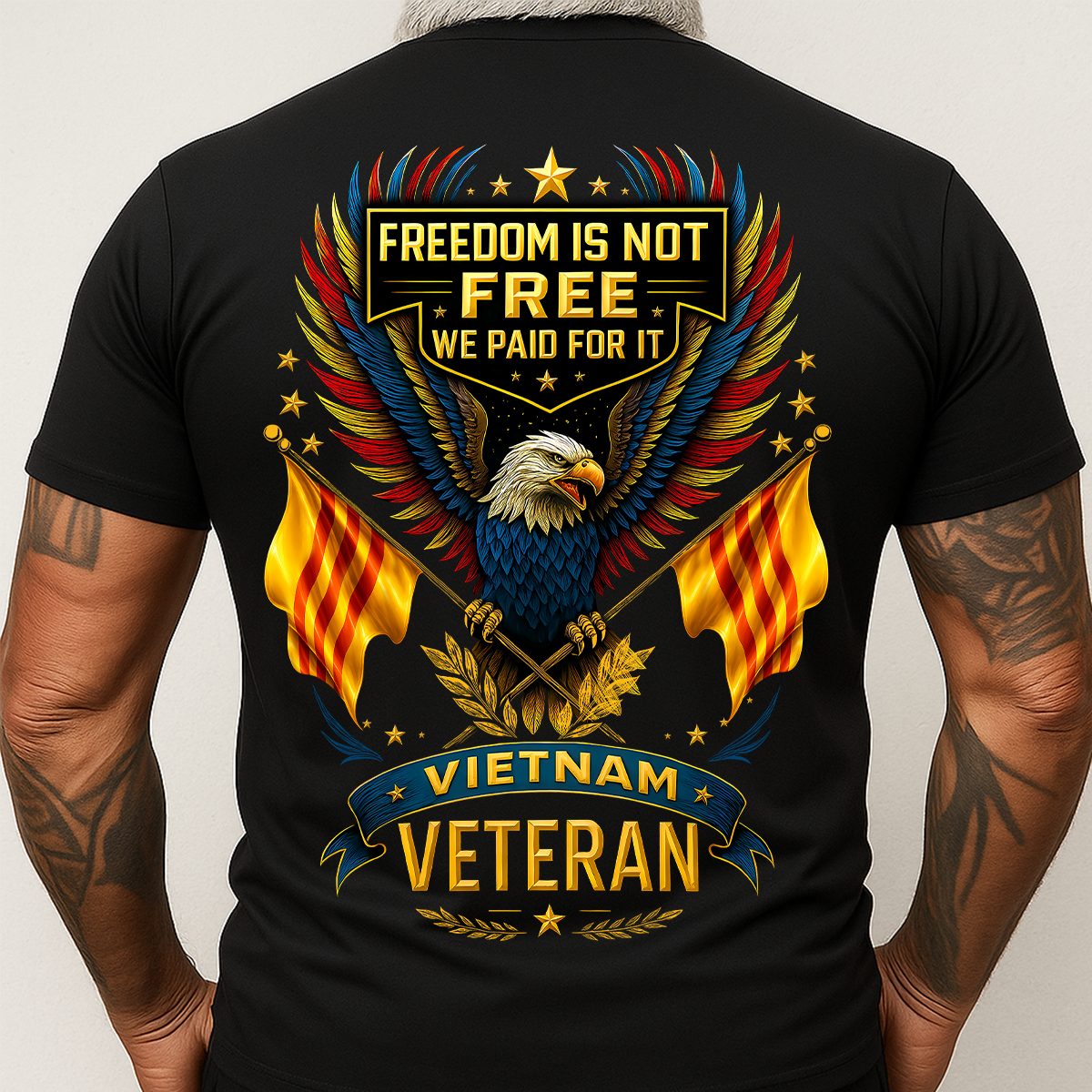 Freedom Is Not Free We Paid For It – Vietnam Veteran T-Shirt Patriotic US Military Shirt