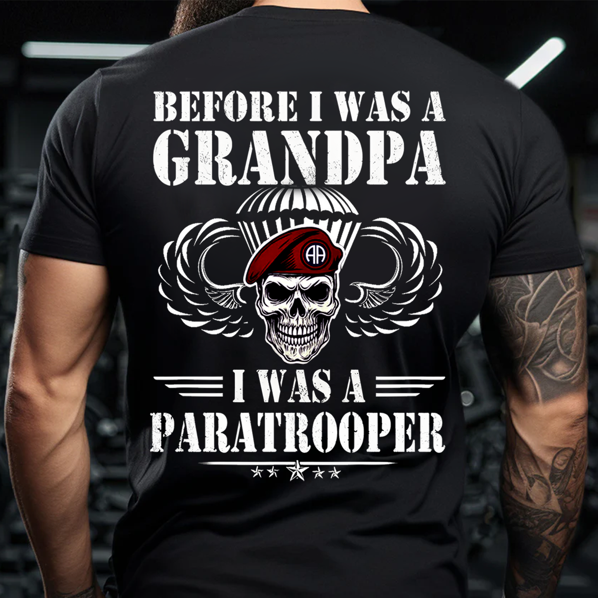 Before I Was a Grandpa I Was a Paratrooper T-Shirt – Army Airborne Veteran Tee