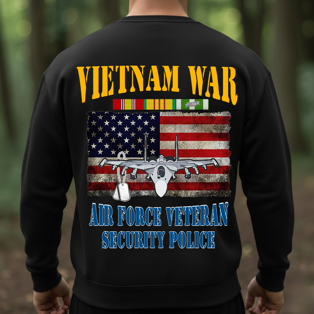 Vietnam Veteran Air Force Security Police, Proud USAF Military T-Shirt, SweatShirt, Hoodie, Gift for Veterans Day