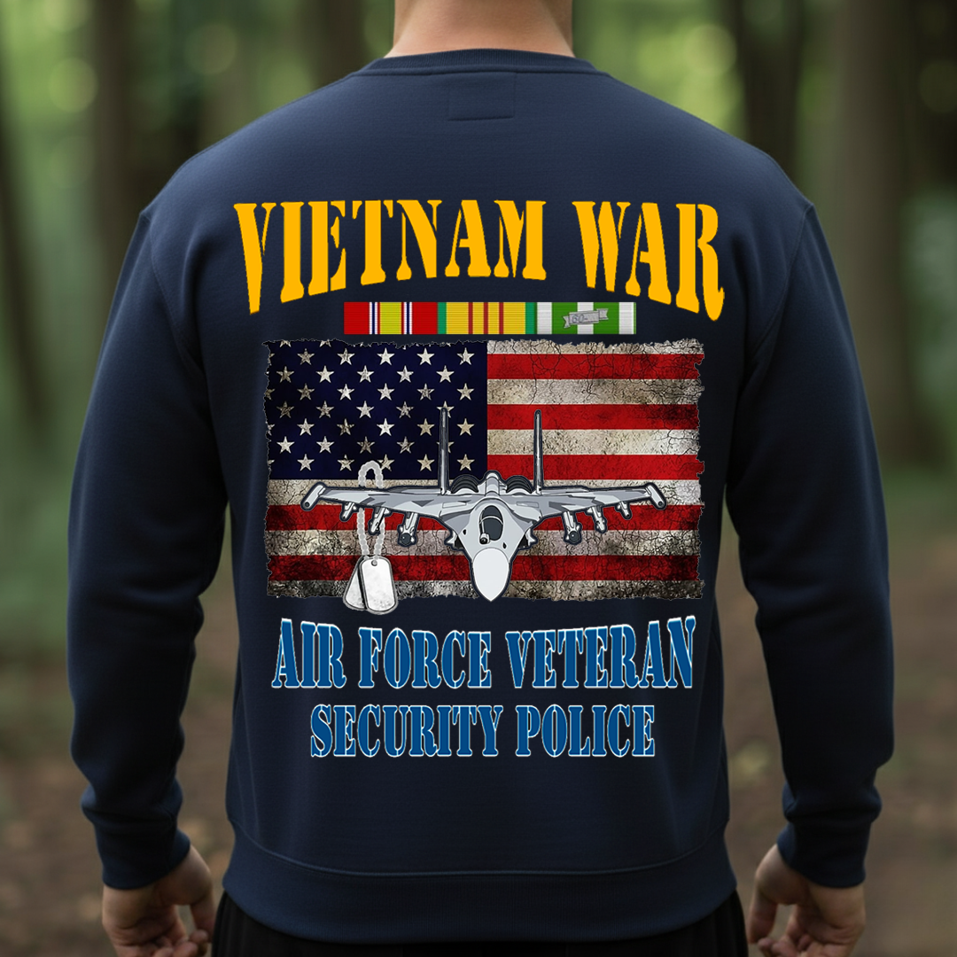 Vietnam Veteran Air Force Security Police, Proud USAF Military T-Shirt, SweatShirt, Hoodie, Gift for Veterans Day