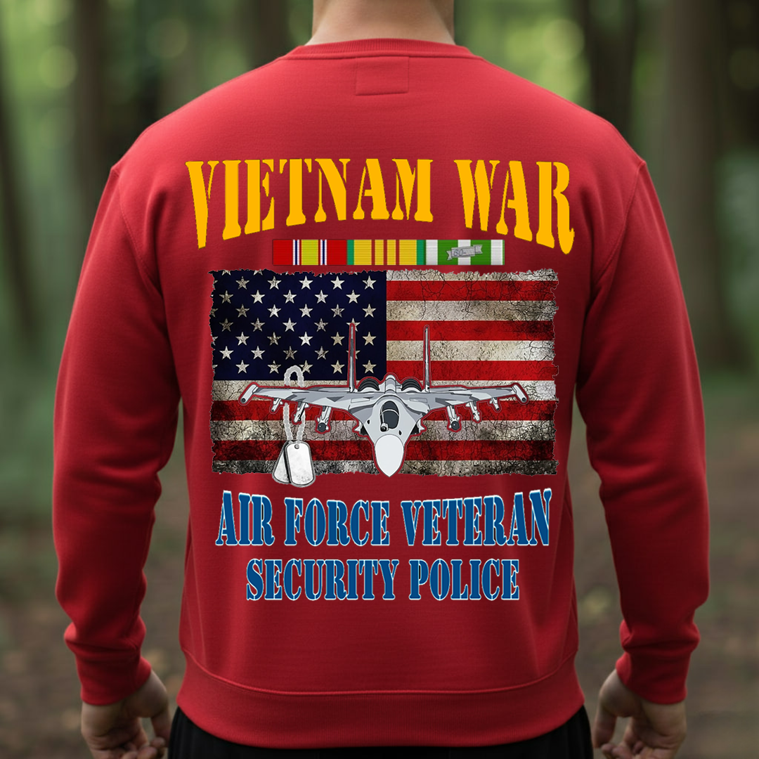Vietnam Veteran Air Force Security Police, Proud USAF Military T-Shirt, SweatShirt, Hoodie, Gift for Veterans Day