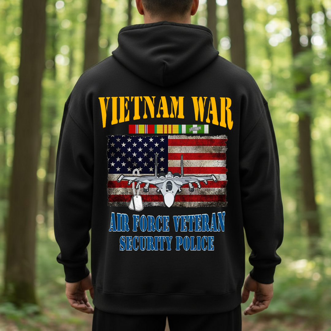 Vietnam Veteran Air Force Security Police, Proud USAF Military T-Shirt, SweatShirt, Hoodie, Gift for Veterans Day