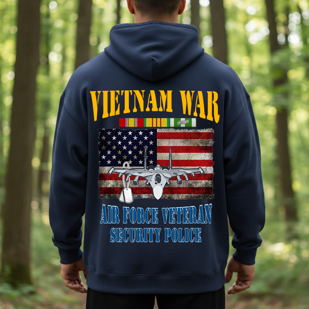 Vietnam Veteran Air Force Security Police, Proud USAF Military T-Shirt, SweatShirt, Hoodie, Gift for Veterans Day