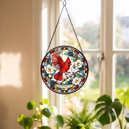 Cardinal Forever With You Memorial Suncatcher Ornament