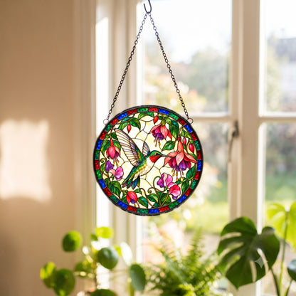 Ruby Hummingbird Suncatcher Window Hanging Ornament for Garden Lovers