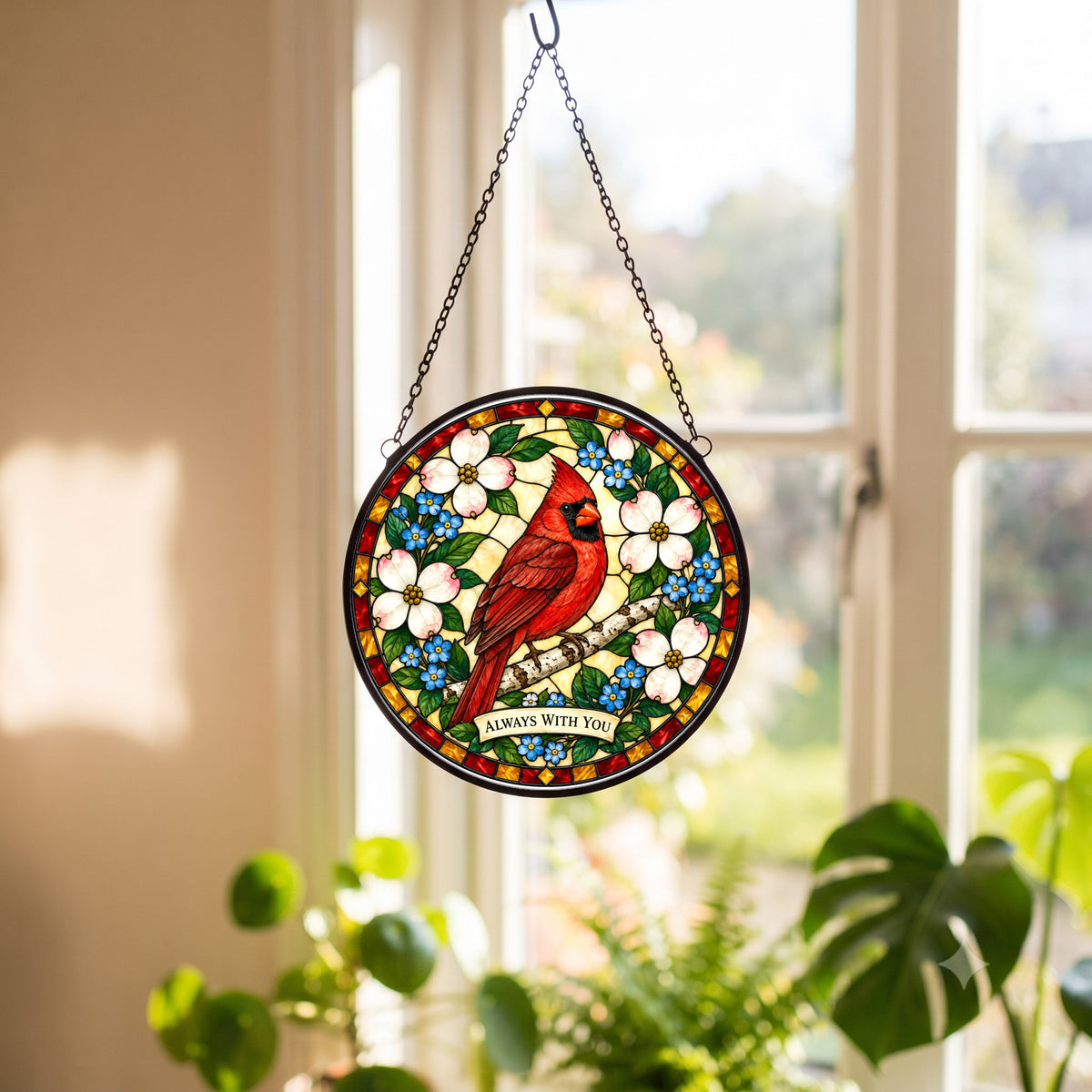 Cardinal of Solace Suncatcher Memorial Window Ornament