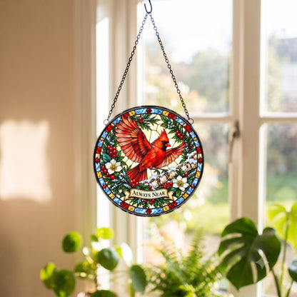 Winter Messenger Cardinal Suncatcher Window Hanging Memorial Ornament