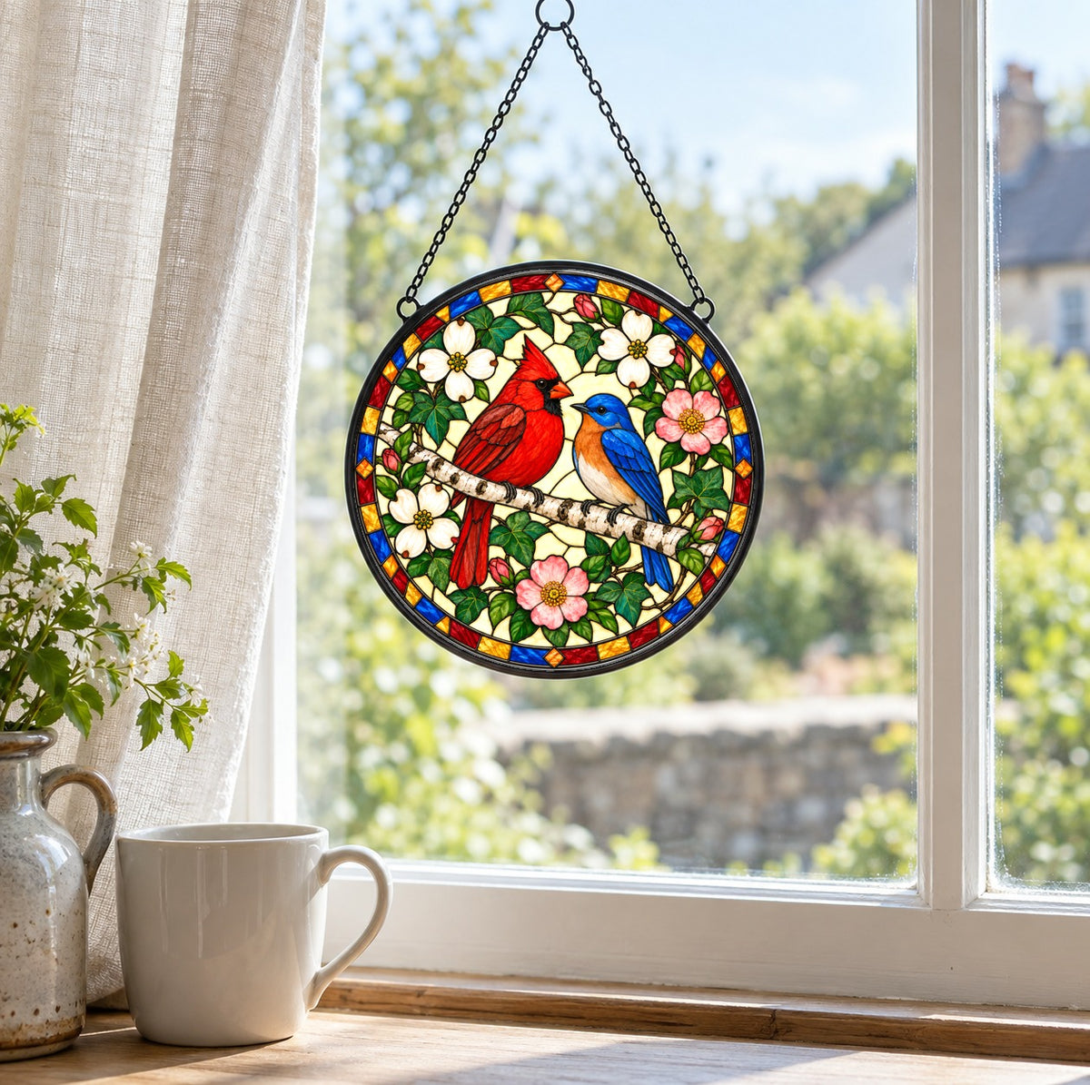 Backyard Songbird Harmony Suncatcher