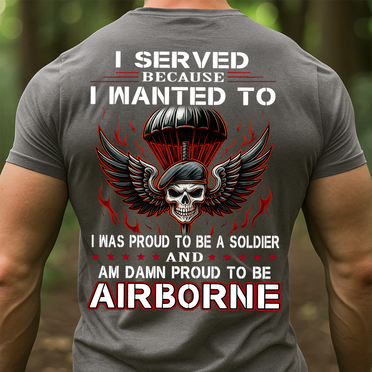 Airborne Military T-Shirt – Proud Soldier Army Veteran Tee for Men