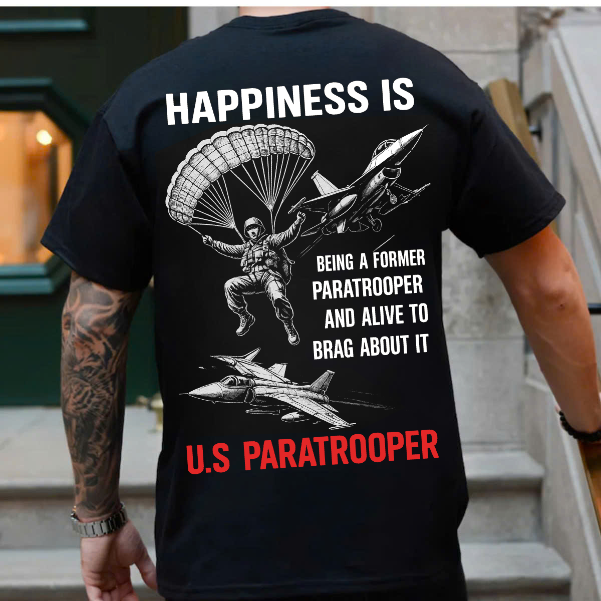 Being a Former Paratrooper and Alive to Brag about it T-Shirt, U.S Paratrooper Design, Perfect Gift for Veterans Day