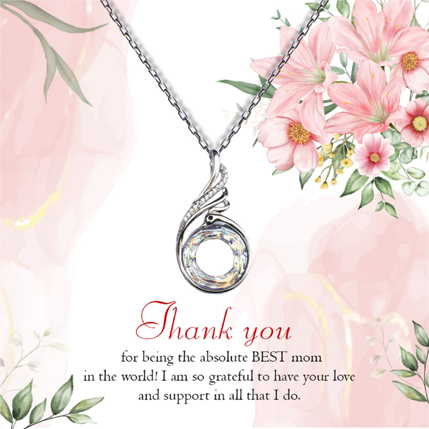 Gift For Mother Day Best Mom In The World Rising Phoenix Necklace
