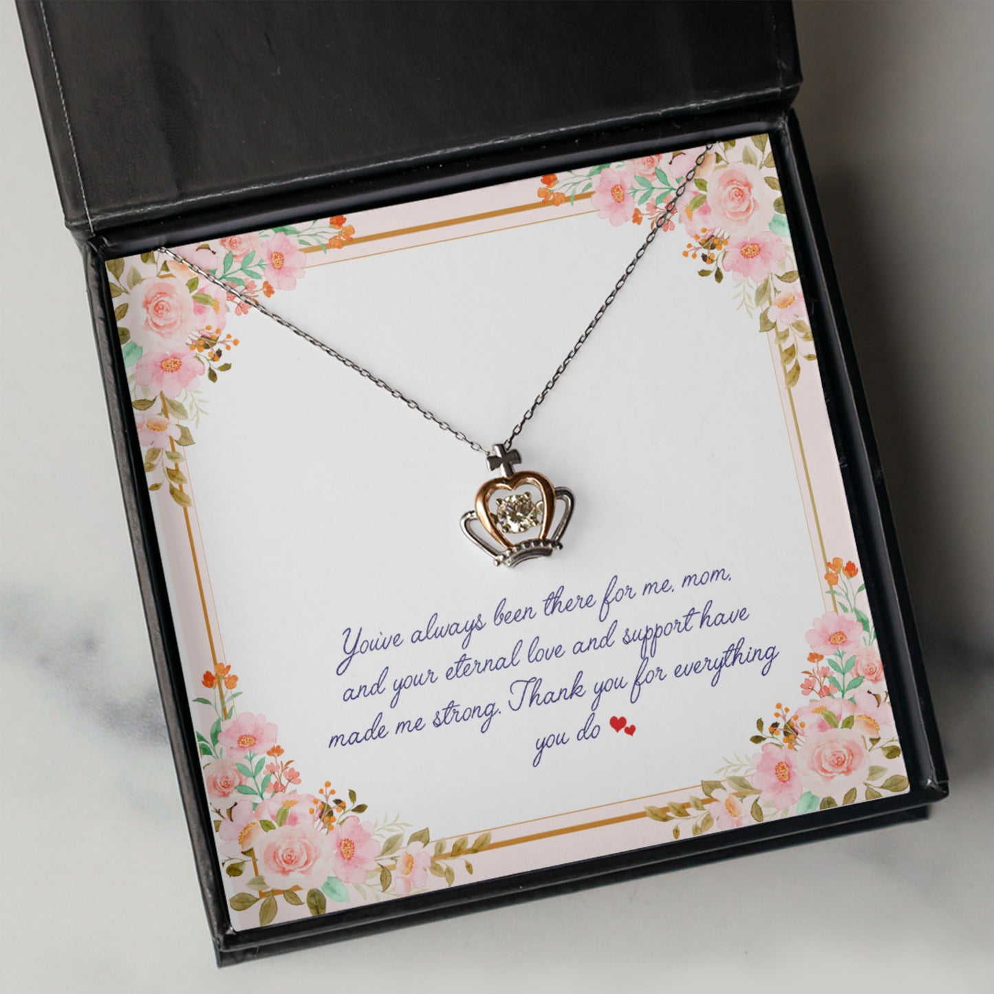 Best Gift For Mother Day You Always Been There Crown Pendant Necklace