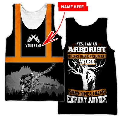 Arborist 3D Unisex Hoodie Custom Name