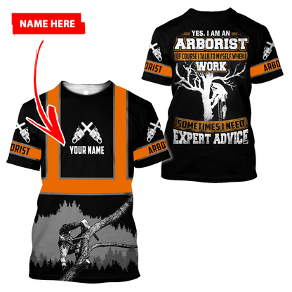 Arborist 3D Unisex Hoodie Custom Name