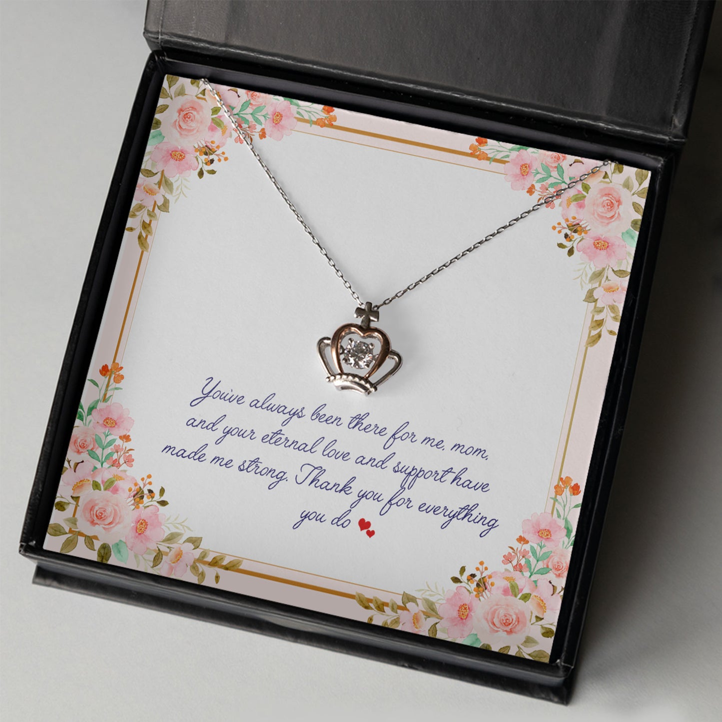 Best Gift For Mother Day You Always Been There Crown Pendant Necklace