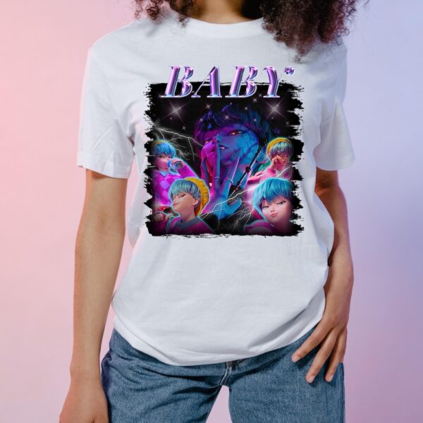 Baby Saja Graphic Tee Kpop Demon Hunters, Demon Hunters K-pop Graphic Tee, Trendy K-pop Graphic Tee Demon Hunter Vibes, Unisex-HHT014, Classic Styles, Never Go Out of Fashion