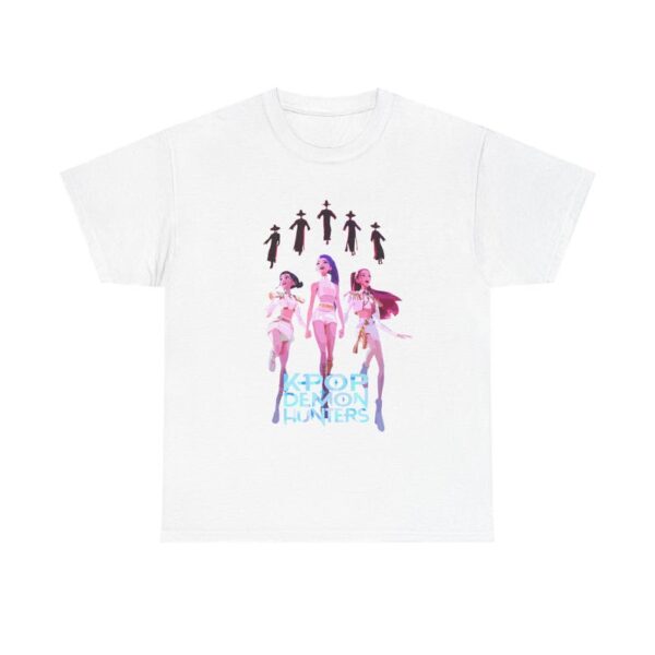 Kpop Demon Hunters Heavy Cotton t shirt, Kpop Demon Tee, Demon Hunter Merch, Jinu Shirt, Mira Tshirt, Huntrix, Kpop Necklace, Demon hunters-HHT014, Gildan Unisex, Premium Quality Cotton