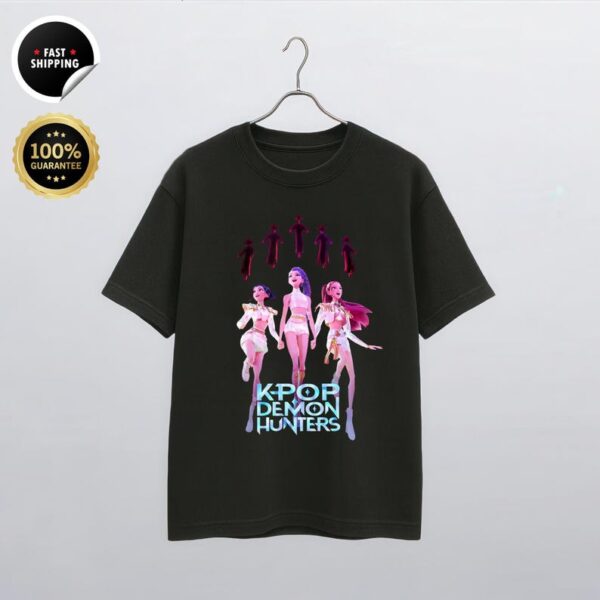 Kpop Demon Hunters Heavy Cotton t shirt, Kpop Demon Tee, Demon Hunter Merch, Jinu Shirt, Mira Tshirt, Huntrix, Kpop Necklace, Demon hunters-HHT014, Gildan Unisex, Premium Quality Cotton