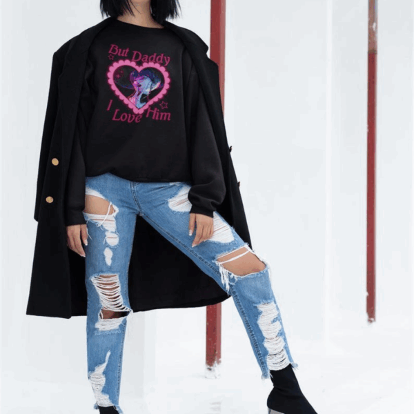 But Daddy I Love Him Baby Saja Shirt, Kpop Demon Hunter Villain Tee, Cute Gothic Fantasy K-Drama Fan Art Shirt, Demon Bias Aesthetic Top-HHT014, Casual Style