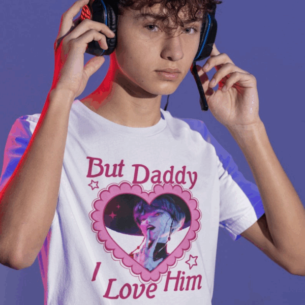 But Daddy I Love Him Baby Saja Shirt, Kpop Demon Hunter Villain Tee, Cute Gothic Fantasy K-Drama Fan Art Shirt, Demon Bias Aesthetic Top-HHT014, Casual Style