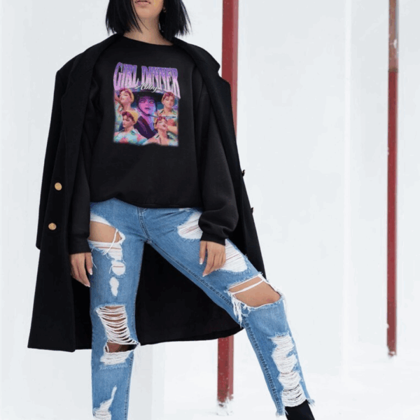 Abby Girl Dinner Shirt ,Kpop Demon Hunters Parody Tee, Funny Anime-Style Idol T-Shirt for Fans, Unisex, Basic style-HHT014, Simple Style